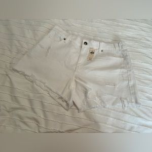 NWT aerie white jean shorts size Medium